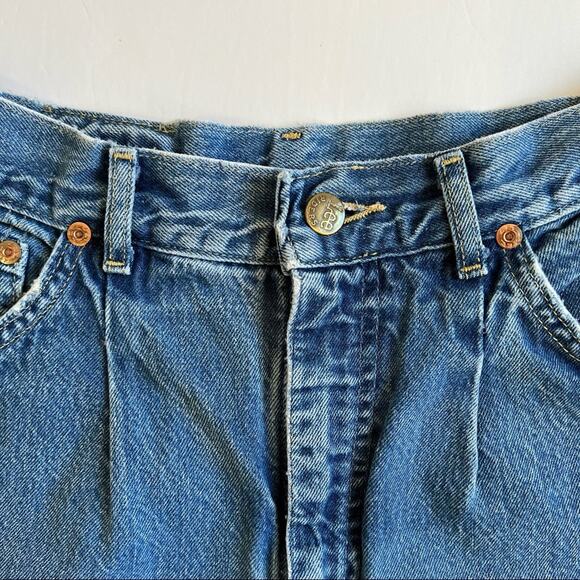 Vintage LEE‎ 70's Jean Shorts 25" Custom Distressed High Rise Denim - Picture 4 of 13